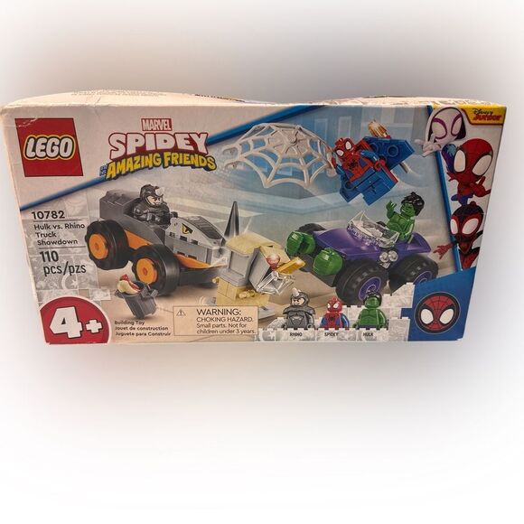 Nwt lego set 10782 hulk v rhino truck showdown set 110pc-box is a little beat up - Picture 1 of 4